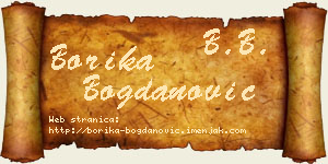 Borika Bogdanović vizit kartica